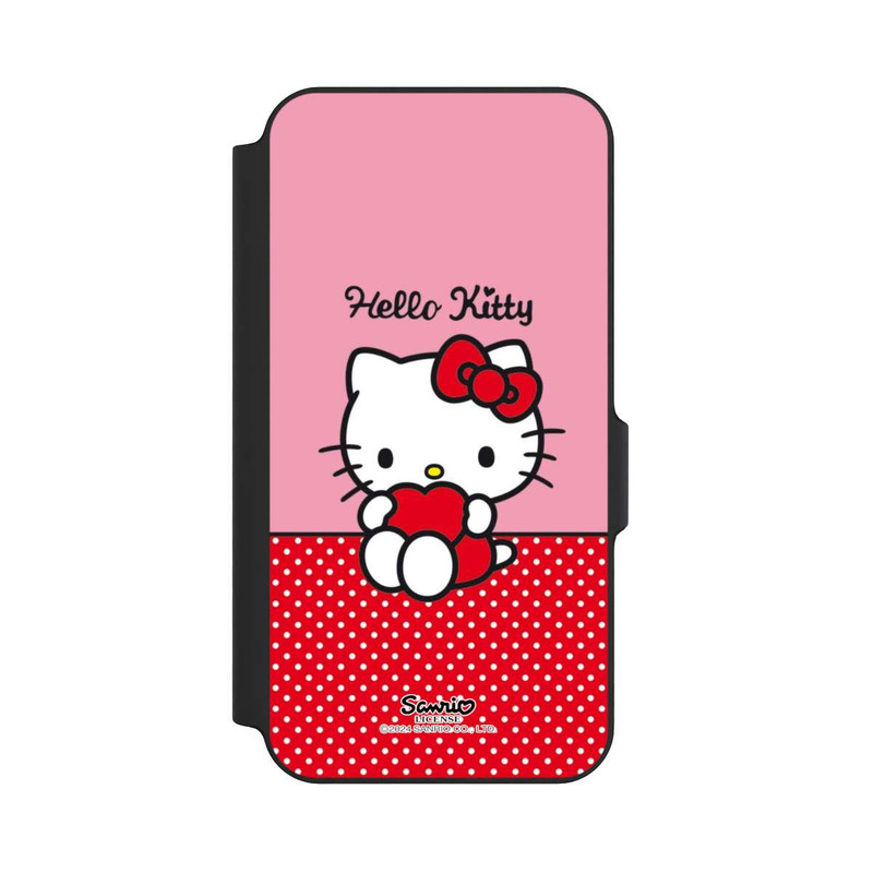 Galaxy S23 FE NIVOflip Hello Kitty sitzend mit Herz