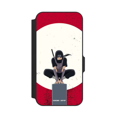 Samsung Galaxy S23 FE NIVOflip Symbole Itachi Uchiha fond rouge