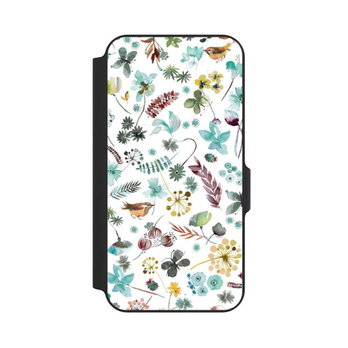 Samsung Galaxy S23 FE NIVOflip Papillon botanique Nature Bleu