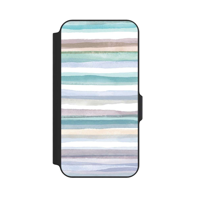 Galaxy S23 FE NIVOflip Rayures pastel bleu
