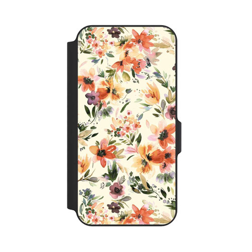 Samsung Galaxy S23 FE NIVOflip Fleurs artistiques d'été Ivoire