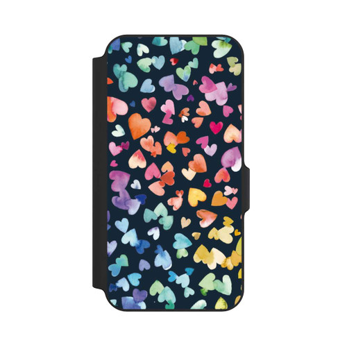 Samsung Galaxy S23 FE NIVOflip Coeurs de la Saint-Valentin noirs