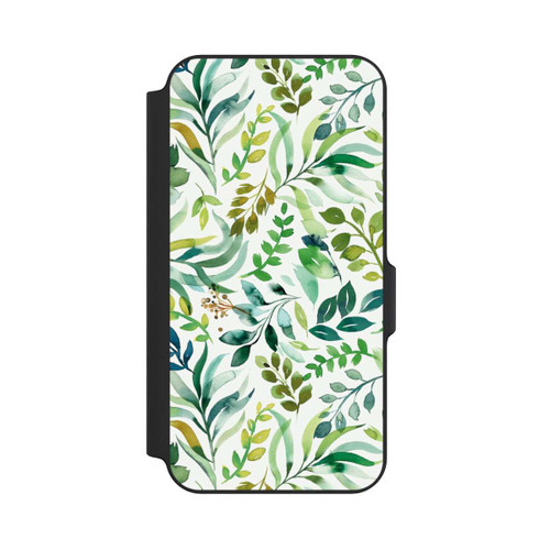 Samsung Galaxy S23 FE NIVOflip Aquarelle Palmes Feuilles Botanique Vert