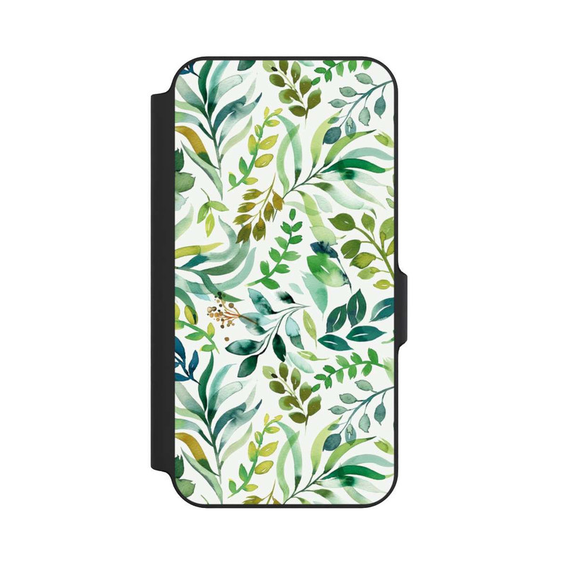 Galaxy S23 FE NIVOflip Watercolor Palms Leaves Botanical Green