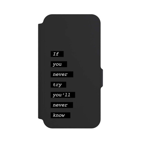 Samsung Galaxy S23 FE NIVOflip If You Try Black Transparent