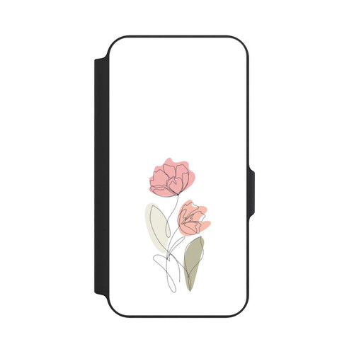 Samsung Galaxy S23 FE NIVOflip Flower Line Art Red