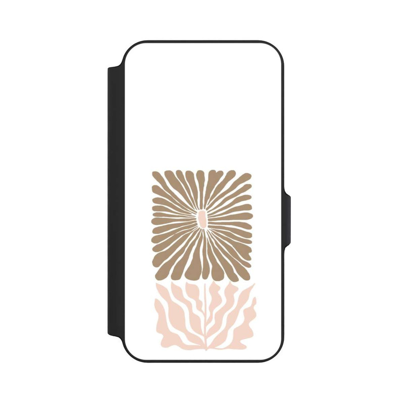 Galaxy S23 FE NIVOflip Eckige Blume Hellbraun