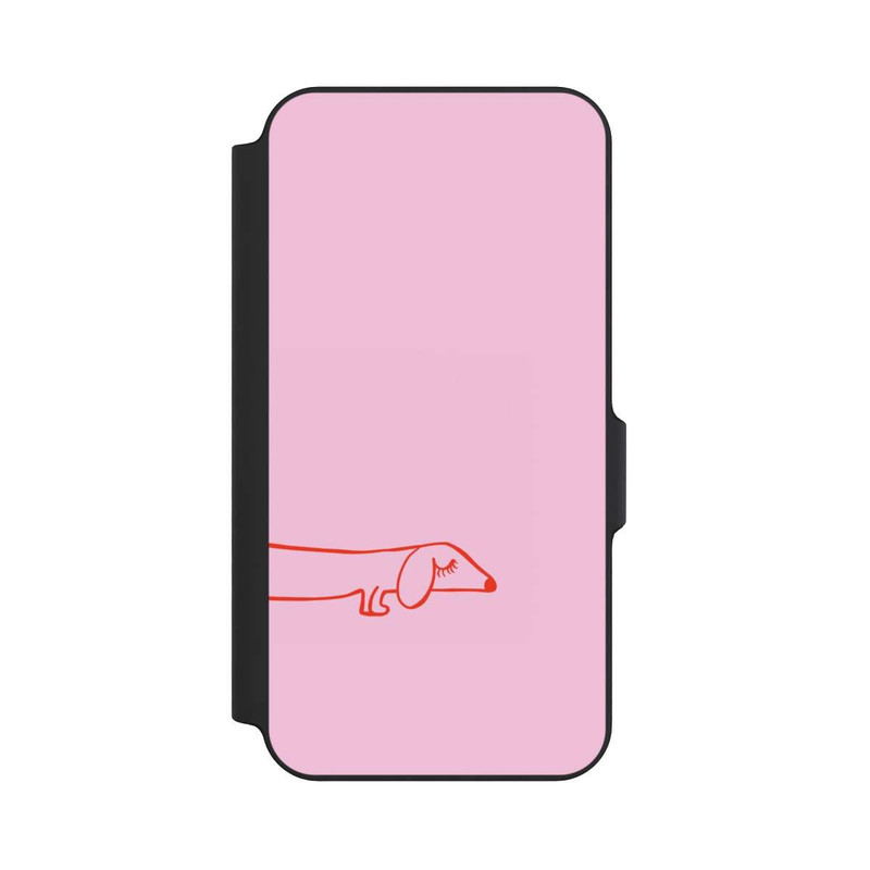 Galaxy S23 FE NIVOflip Dachshund Illustration Pink