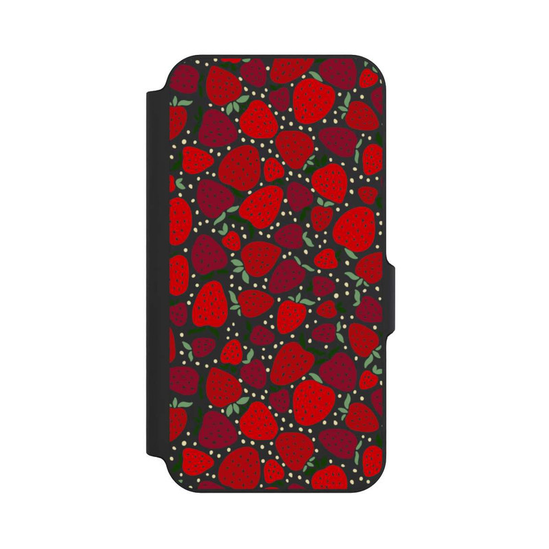 Galaxy S23 FE NIVOflip Strawberry Pattern Comic Transparent