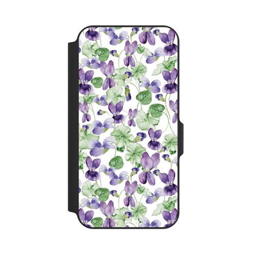 Samsung Galaxy S23 FE NIVOflip Purple Wildflowers Pattern Watercolor