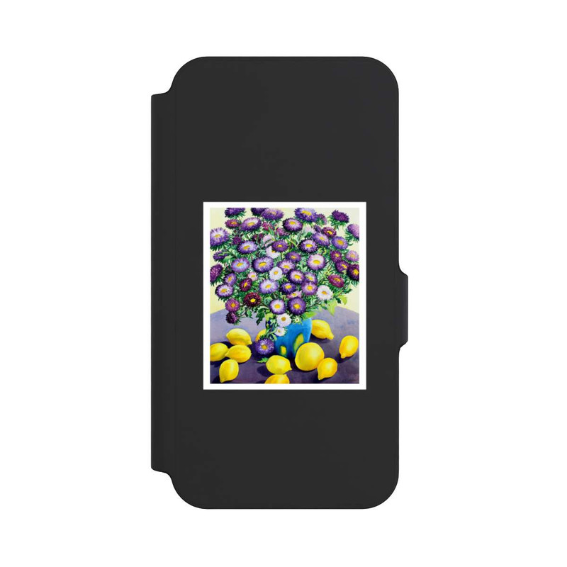 Galaxy S23 FE NIVOflip Purple Asters and Lemons by Christopher Ryland