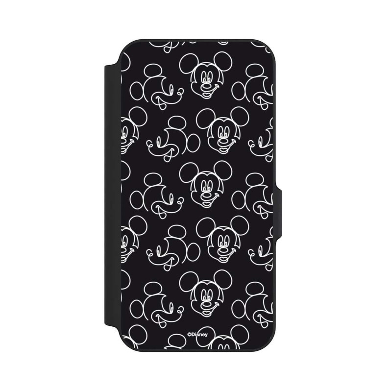 Galaxy S23 FE NIVOflip Disney Mickey Faces Black Line Art Pattern