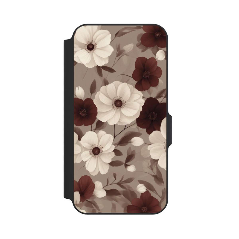 Galaxy S23 FE NIVOflip Negative Flower Bordeaux White with AI
