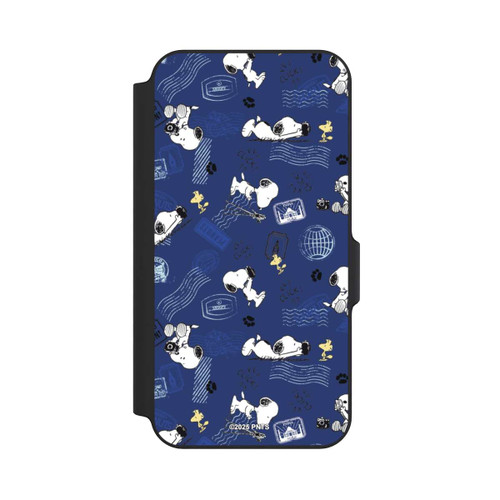 Samsung Galaxy S23 FE NIVOflip Peanuts Travel Stamps Pattern Blue