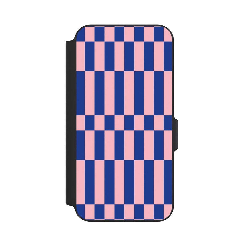Galaxy S23 FE NIVOflip Checked Abstract Bold Electric Blue and Pink Color Block