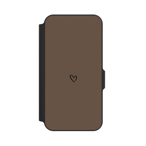 Samsung Galaxy S23 FE NIVOflip Herz Minimalistisch Braun