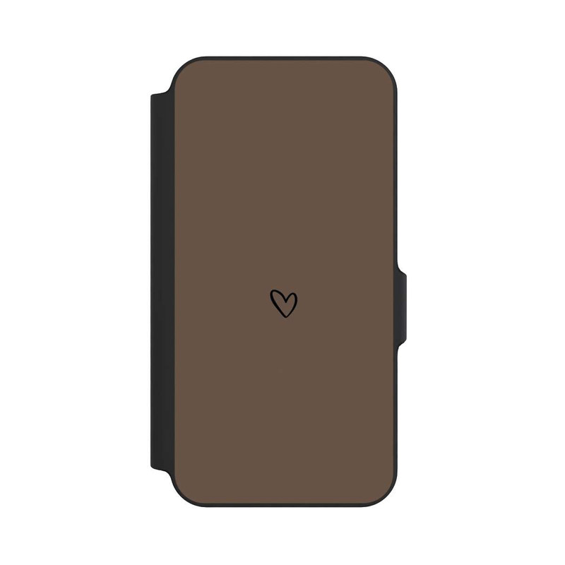 Galaxy S23 FE NIVOflip Herz Minimalistisch Braun