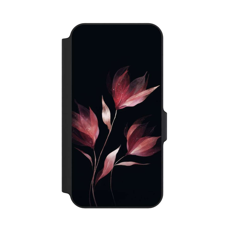 Galaxy S23 FE NIVOflip Burgunderrote Blume Negativ