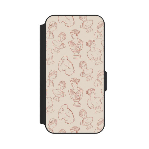 Samsung Galaxy S23 FE NIVOflip Griechische Büsten Art-Déco Braun