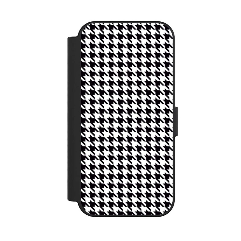 iPhone 16 NIVOflip Hahnentritt Schwarz Weiß