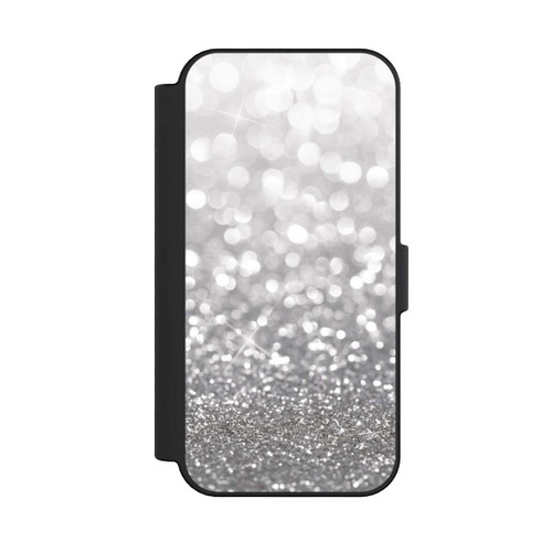 Apple iPhone 16 NIVOflip Pluie de Paillettes Argentées Look