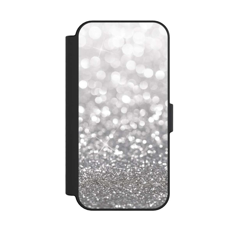 iPhone 16 NIVOflip Pluie de Paillettes Argentées Look
