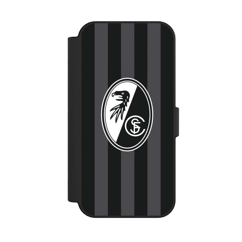 iPhone 16 NIVOflip SC Freiburg - Grau Gestreift