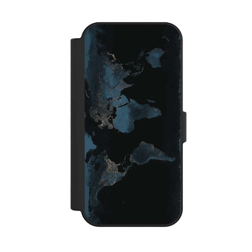 Apple iPhone 16 NIVOflip Carte du Monde Nuit