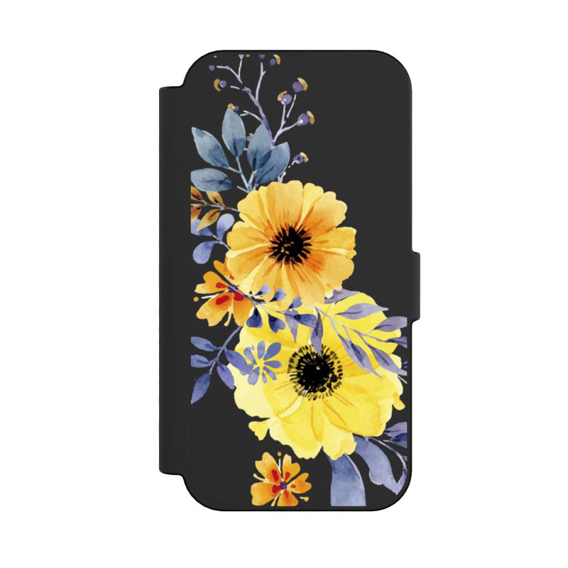 iPhone 16 NIVOflip Gelbe schwedische Blumen
