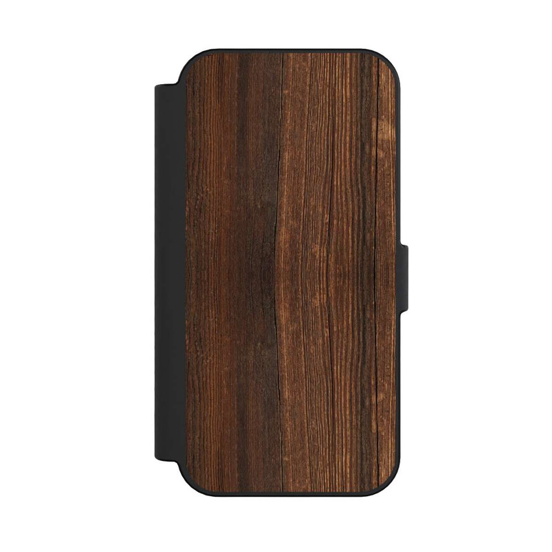 iPhone 16 NIVOflip Nußbaum Holzlook