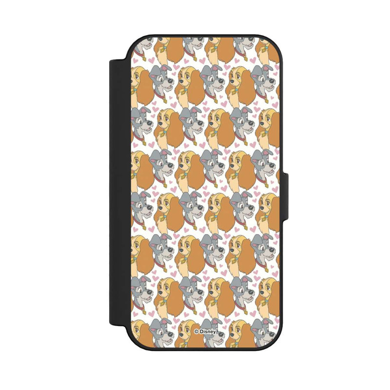 iPhone 16 NIVOflip Susi und Strolch Muster Herzen