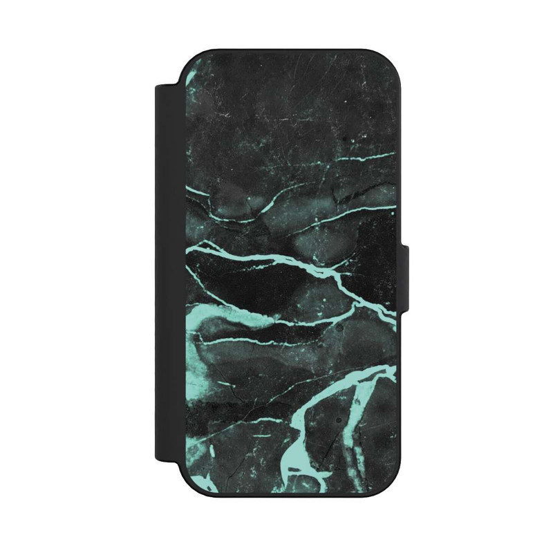 iPhone 16 NIVOflip Grauer und blauer Marmor