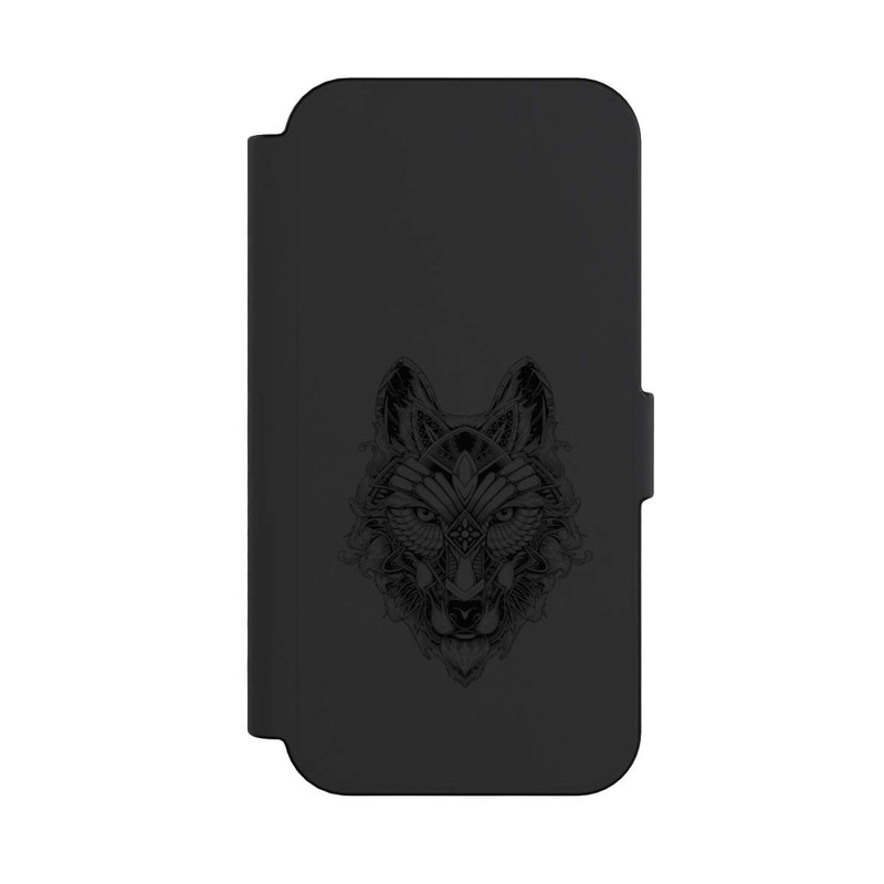 iPhone 16 NIVOflip Wolf Mandala ohne Hintergrund