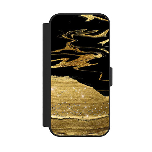 Apple iPhone 16 NIVOflip Marble Golden Look Veins