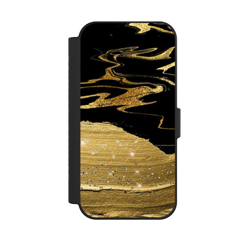 Apple iPhone 16 NIVOflip Marble Golden Look Veins