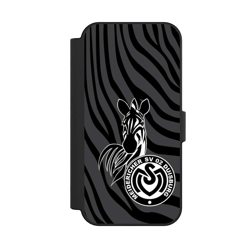 iPhone 16 NIVOflip Zebra Dunkel - MSV