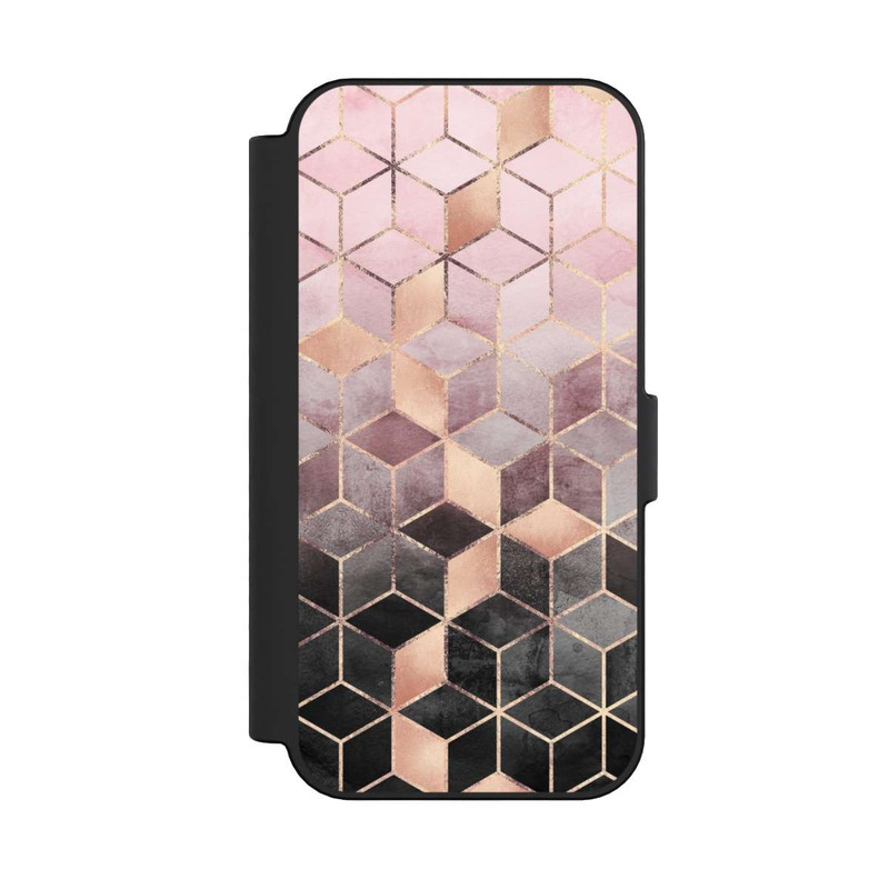 iPhone 16 NIVOflip Pink-grauer Farbverlauf Würfel Druck