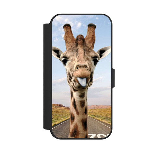 Apple iPhone 16 NIVOflip Giraffe auf der Straße