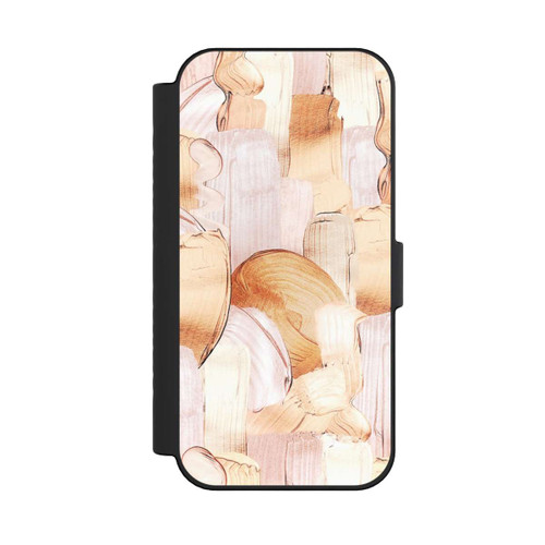 Apple iPhone 16 NIVOflip White/Gold Brush Pattern