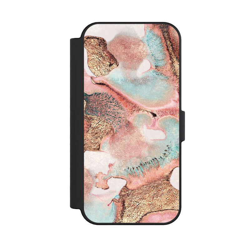 iPhone 16 NIVOflip Hübscher Tintendruck gold