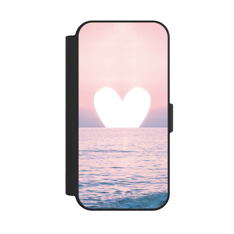 iPhone 16 NIVOflip Herz-Sonnenuntergang