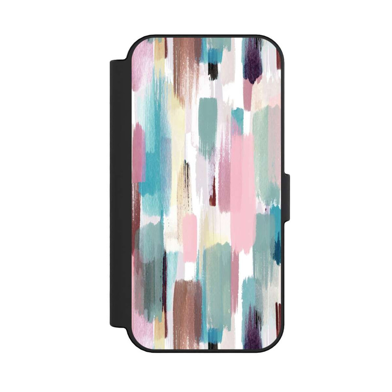 iPhone 16 NIVOflip Abstrakte Pinselstriche in Pastelltönen