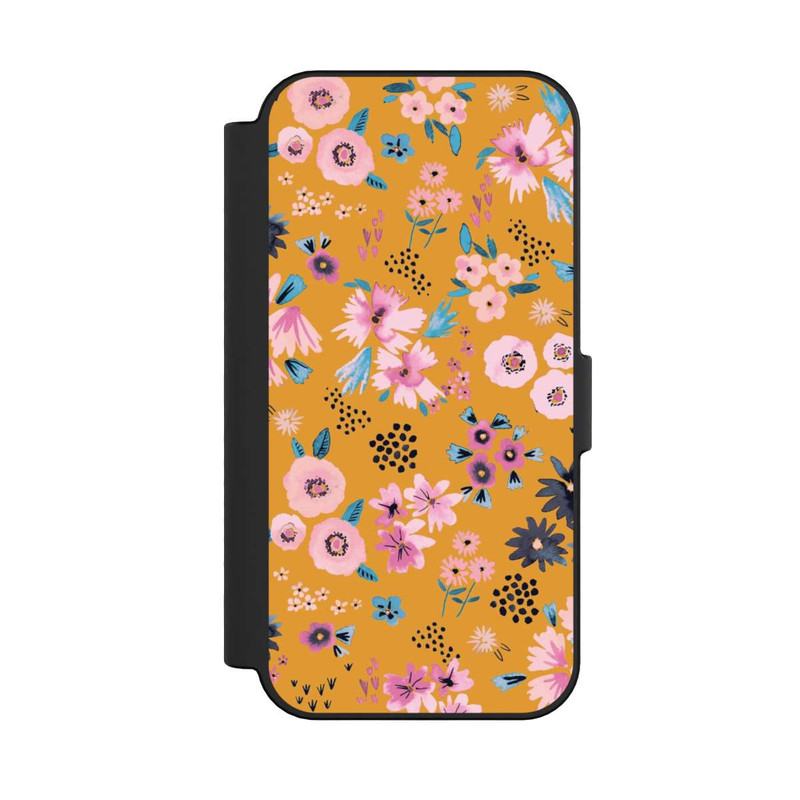 iPhone 16 NIVOflip Kleine Blumen senfgelb