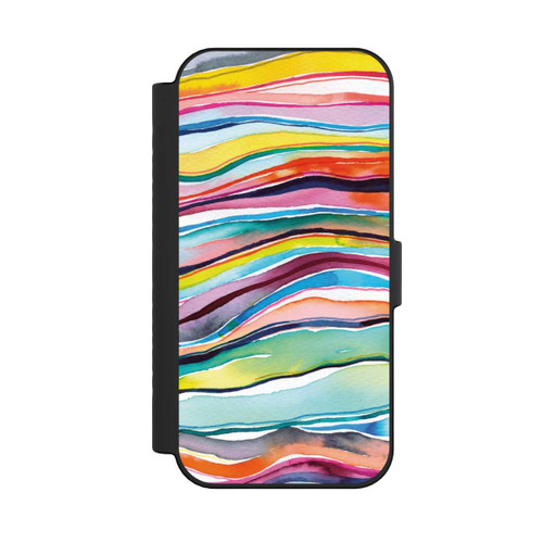 Apple iPhone 16 NIVOflip Watercolor Agate Layers