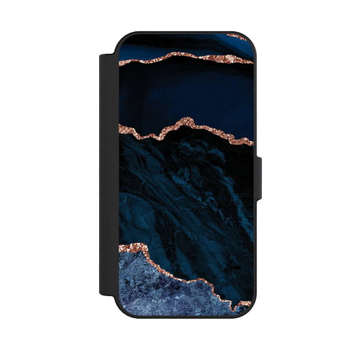 Apple iPhone 16 NIVOflip Nacht Blau Marmor Landschaft