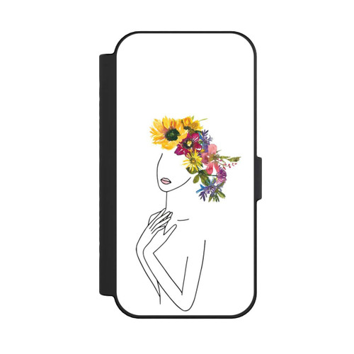 Apple iPhone 16 NIVOflip Line Art Woman flowercrown