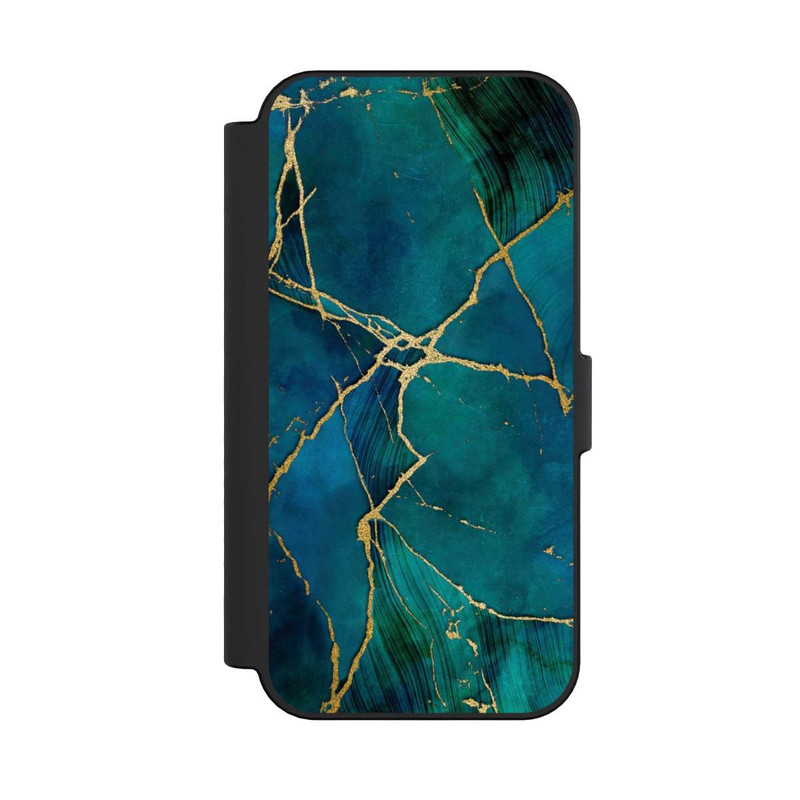 iPhone 16 NIVOflip Mineralischer Glamourlook Blaugold