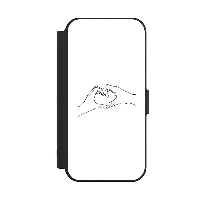 iPhone 16 NIVOflip Herz Hände Line Art