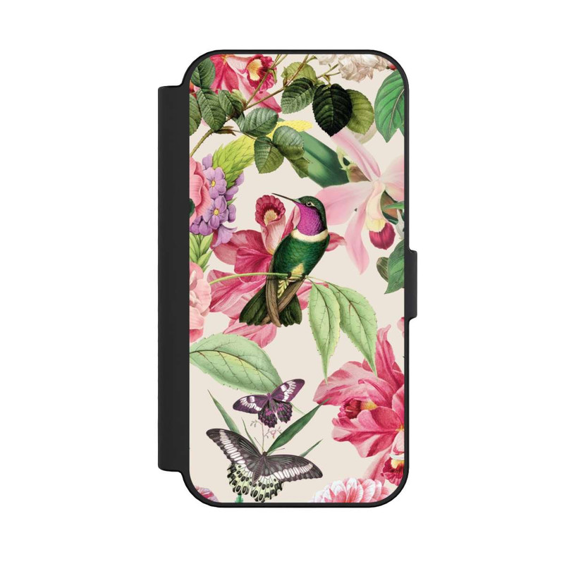 iPhone 16 NIVOflip Kolibris und Rosen