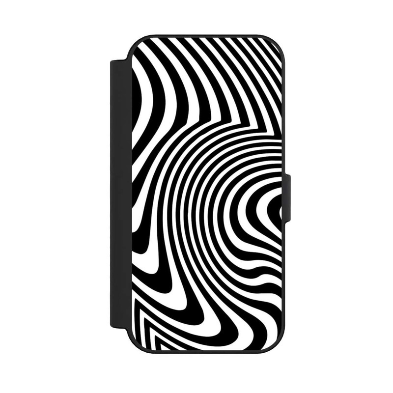 iPhone 16 NIVOflip schwarz-weiße Wellen